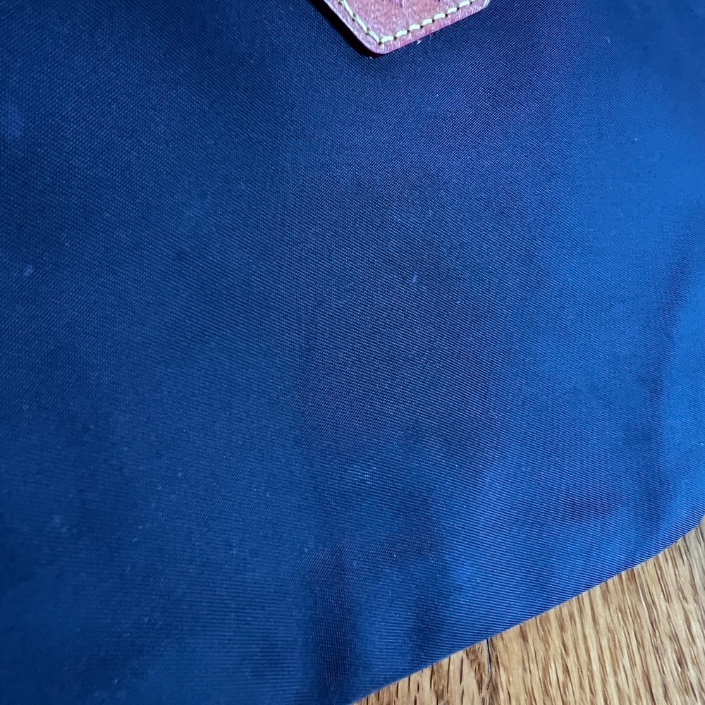 MZ Wallace Metro Nylon Zip Pouch Navy Pink Logo Cosmetic Makeup‎ Bag Travel Case - Picture 7 of 16